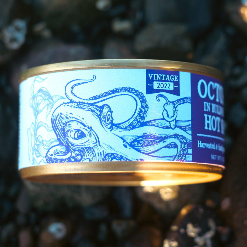 Octopus in Bullwhip Kelp Hot Sauce